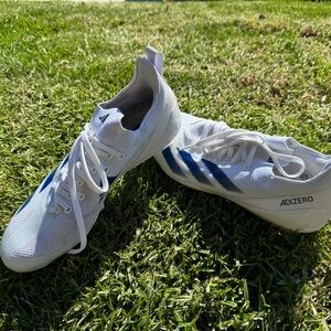 adidas Adizero White and Blue Athletic Shoes